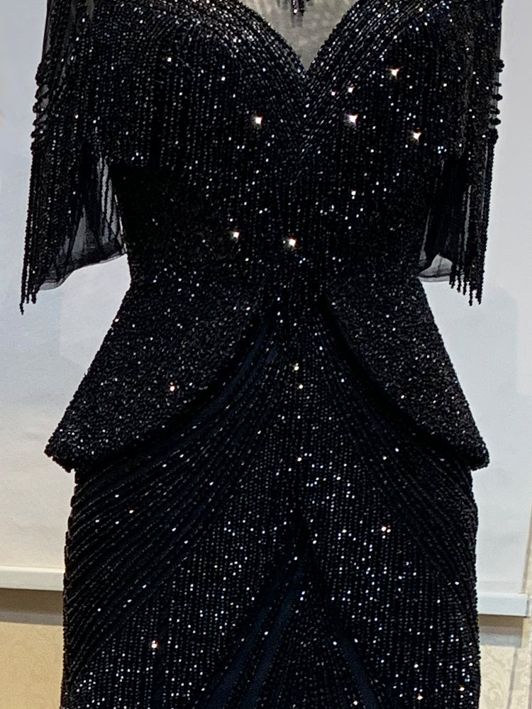 Luxury Mermaid Evening Dress for Women | Queen Fashion Banquet Gown | Elegant Floor-Length Formal Party Dress | Sophisticated High-End Cocktail & Wedding Guest Gown