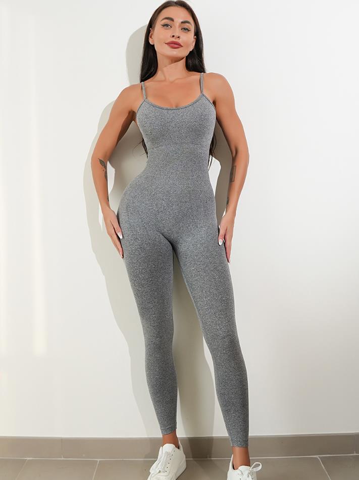 Women’s Sculpting Unitard One-Piece Jumpsuit | Tummy Control Spaghetti Strap Romper | Sleeveless Full-Body Bodysuit | High-Stretch Athletic Yoga Jumpsuit | Trendy 2026 Athleisure Outfit