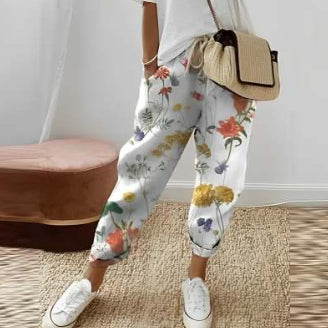 Women’s Premium Cotton-Linen Casual Pants | Breathable Solid Color Trousers | Elegant Relaxed Fit Summer Pants | Trendy Minimalist High-Rise Bottoms | 2026 Sustainable Fashion Collection