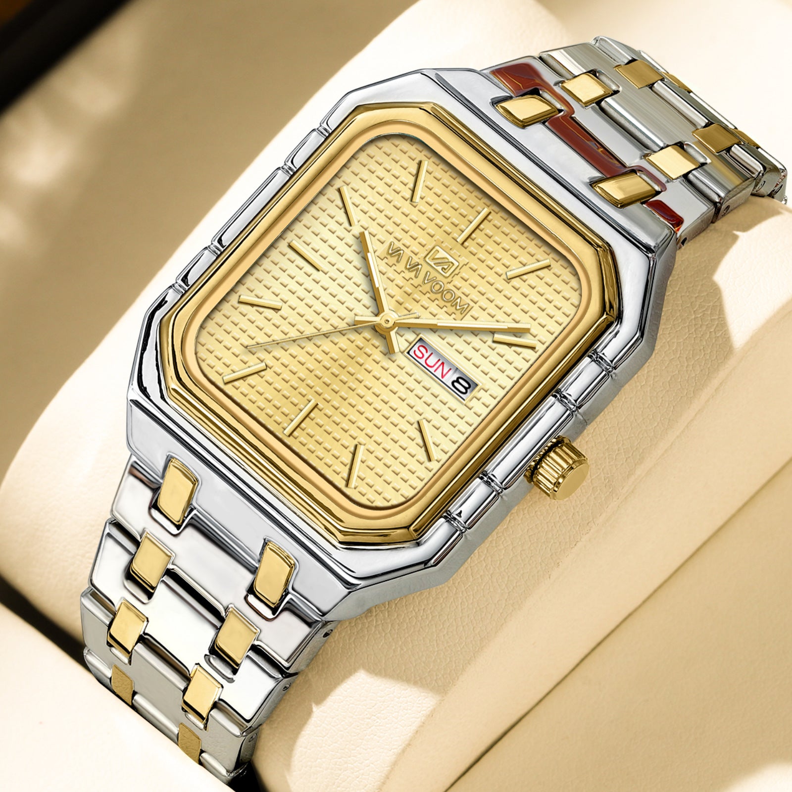 Men’s Luxury Luminous Square Watch | Trendy Square Dial Quartz Wristwatch | Modern Minimalist Glow-in-the-Dark Watch | High-Sense Fashion Waterproof Square Watch for Men