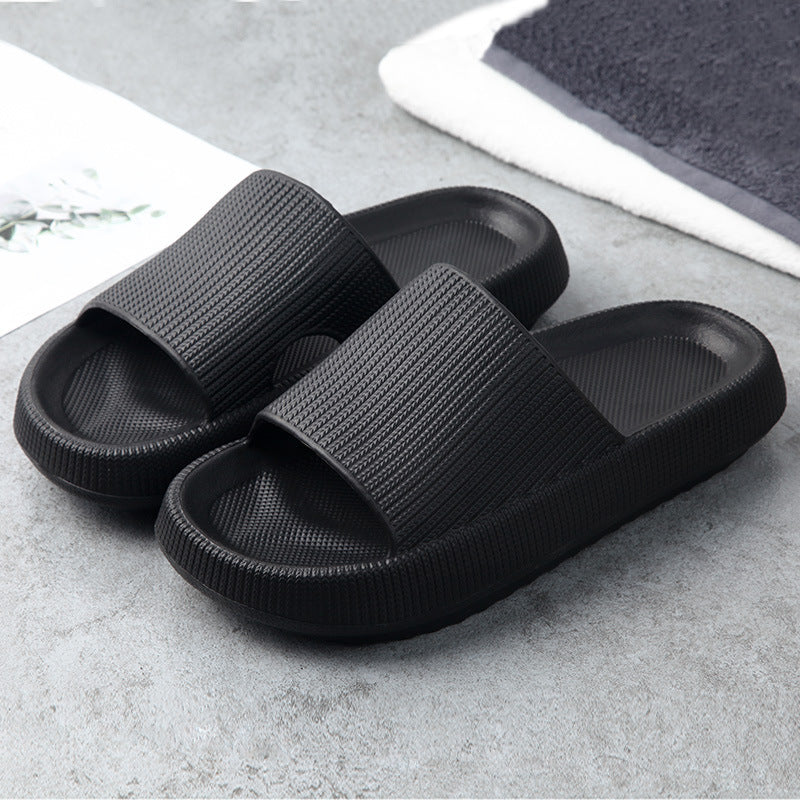 Soft Home Couple Slippers | High-Sense Minimalist Indoor Slides | Trendy Comfortable Non-Slip House Shoes | Luxury-Label Plush Couple Footwear | 2026 High-Fashion Quiet Luxury Home Slippers