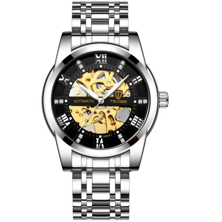 Men’s Luxury Automatic Mechanical Watch | Hollow Skeleton Design Waterproof Wristwatch | Premium Self-Winding Transparent Timepiece | Men's High-Sense Fashion Mechanical Watch