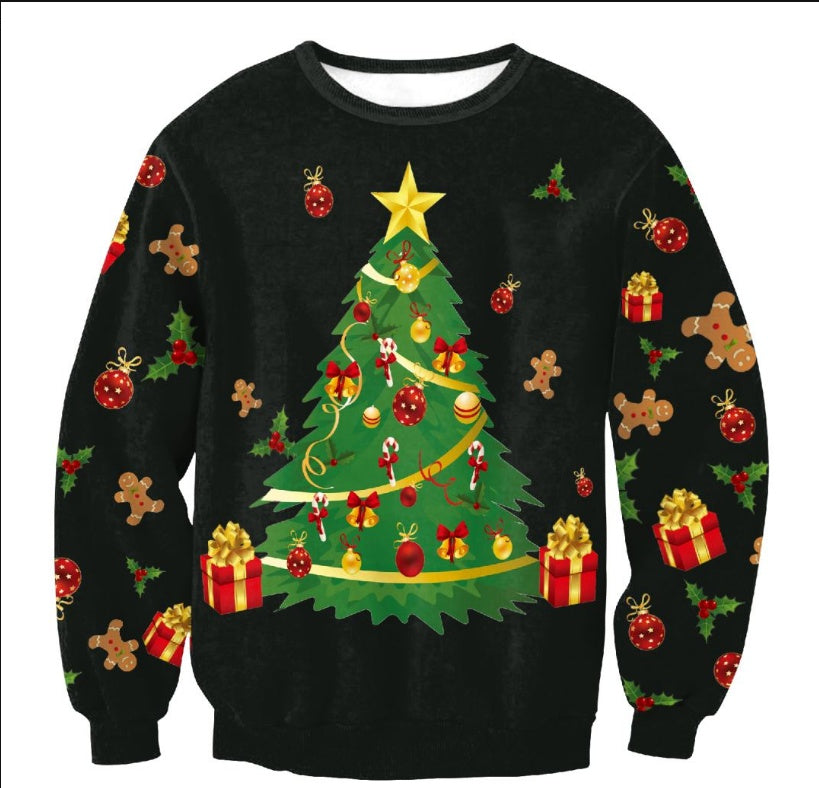 Funny Ugly Christmas Sweater | Vacation Santa & Elf Festive Top | Unisex Holiday Party Sweater for Men & Women | Cozy Autumn Winter Graphic Pullover | 2026 Trendy Xmas Vacation Themed Clothing