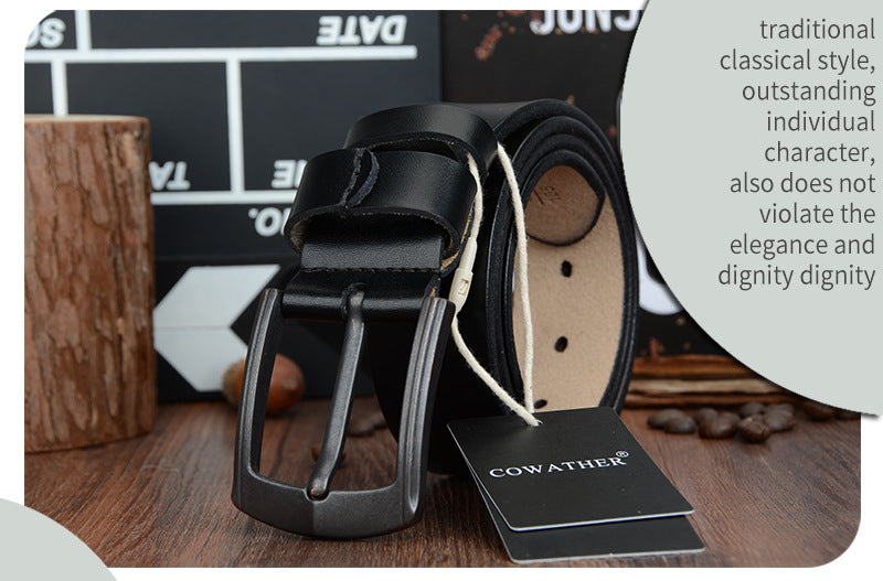 Men’s Dynamic Buckle Leather Belt | High-Sense Automatic Business Casual Waistband | Trendy Minimalist Precision-Lock Belt | Luxury-Label Statuesque Men’s Accessory | 2026 High-Fashion Radiant Urban Essential
