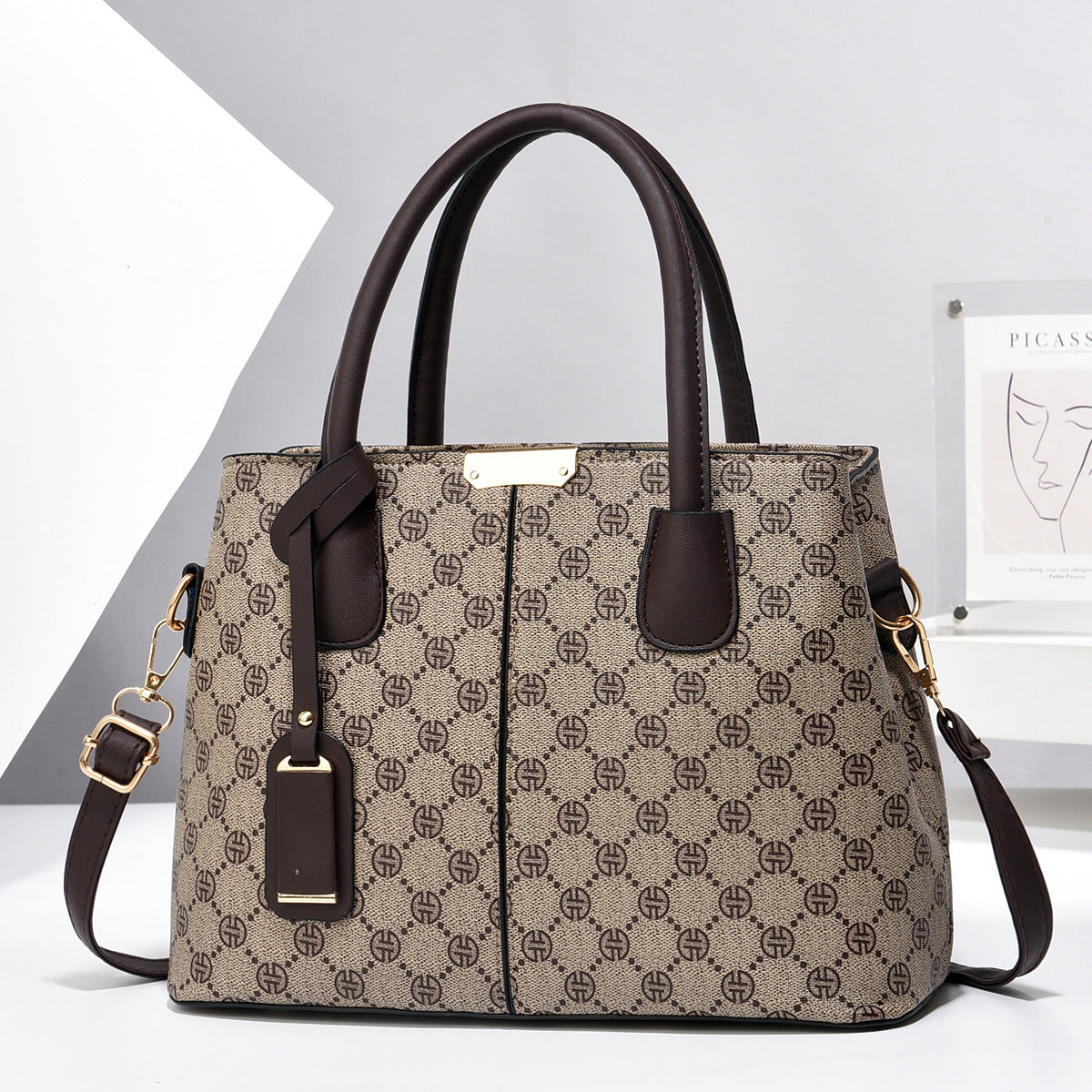Women’s Large Capacity PU Leather Tote Bag | Elegant Square Shoulder Bag for Ladies | Luxury Fashion Crossbody Bag with Top Handle | Modern Professional Office Handbag | 2026 Trendy Daily Travel Tote