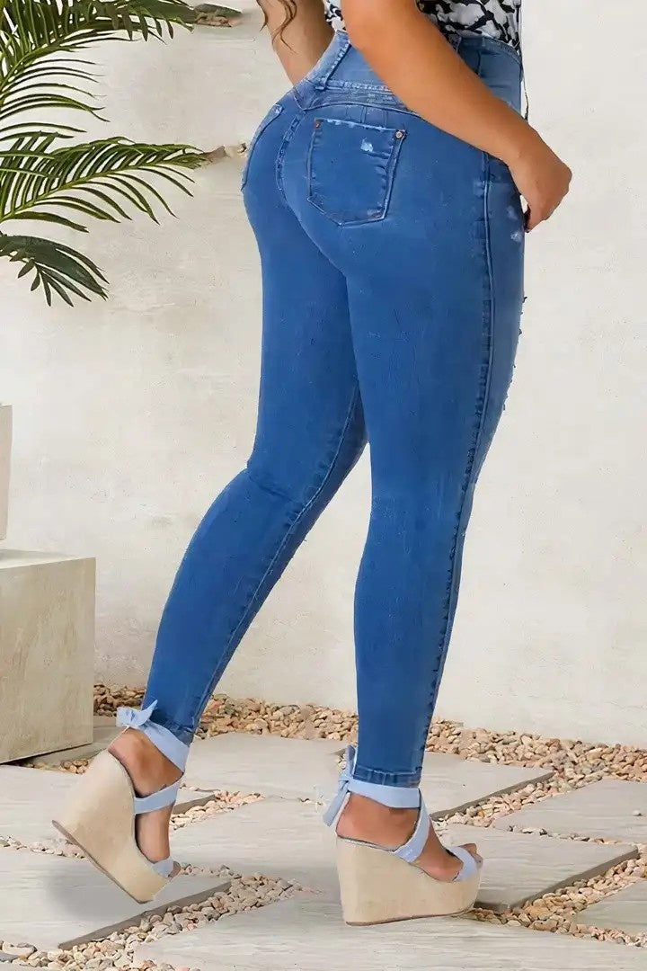 Women’s Jeans T195 | Trendy High-Sense Urban Denim | Premium Sculpted Fit Blue Jeans for Women | Modern Casual Straight-Leg Trousers | 2026 New Season Denim Collection