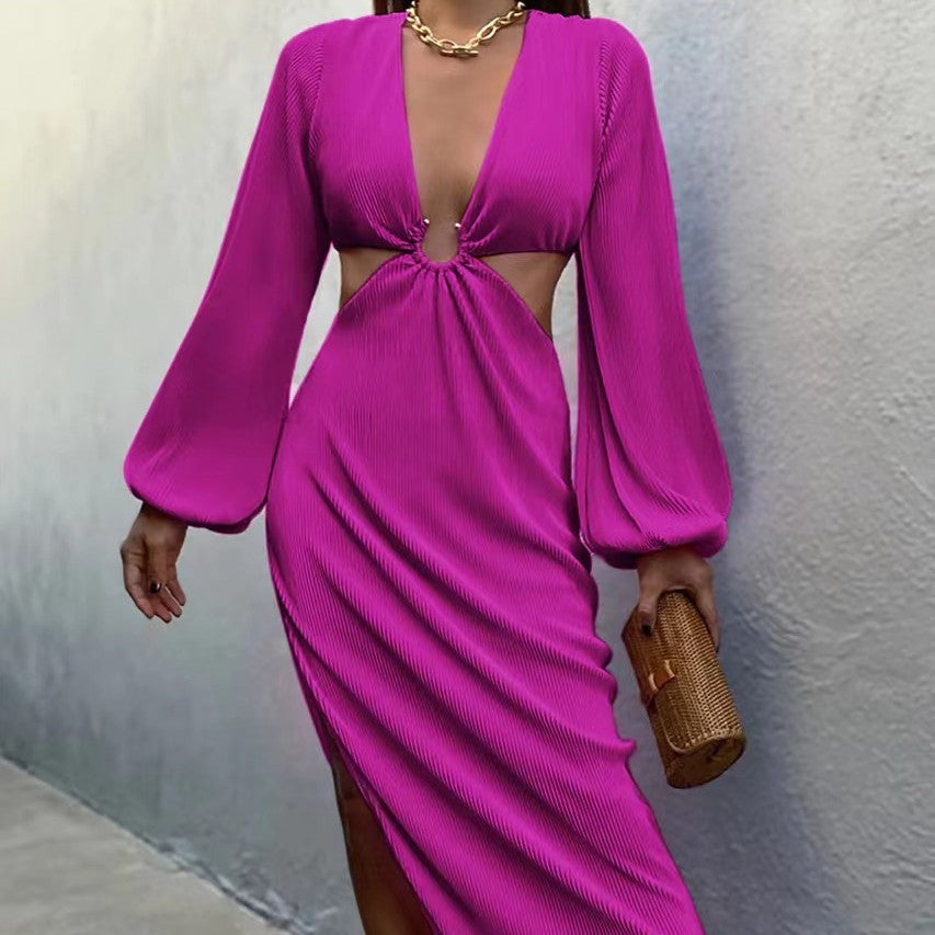 Women’s Autumn Pressed Pleated Waistless Dress | High-Sense Avant-Garde Evening Gown | Trendy Minimalist Artistic Silhouette Dress | Luxury-Label Statuesque Casual-Luxe Wear | 2026 High-Fashion Radiant Autumn Essential