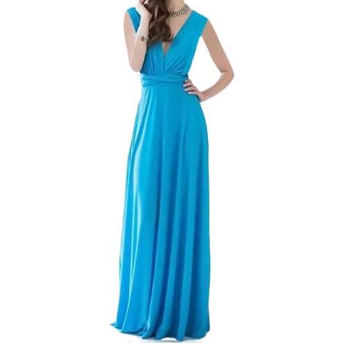 Women’s Multiway Backless Maxi Dress | Versatile Infinity Bridesmaid Dress | Summer Boho Floor-Length Party Gown |Bandage Clubwear Maxi | 2026 Convertible Evening Dress for Women