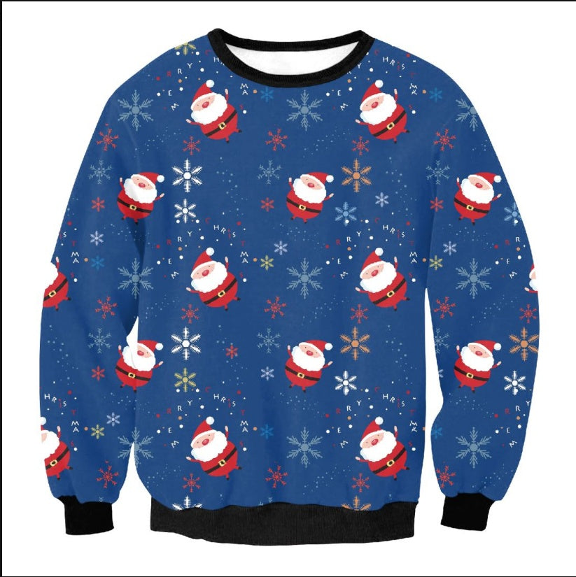 Funny Ugly Christmas Sweater | Vacation Santa & Elf Festive Top | Unisex Holiday Party Sweater for Men & Women | Cozy Autumn Winter Graphic Pullover | 2026 Trendy Xmas Vacation Themed Clothing