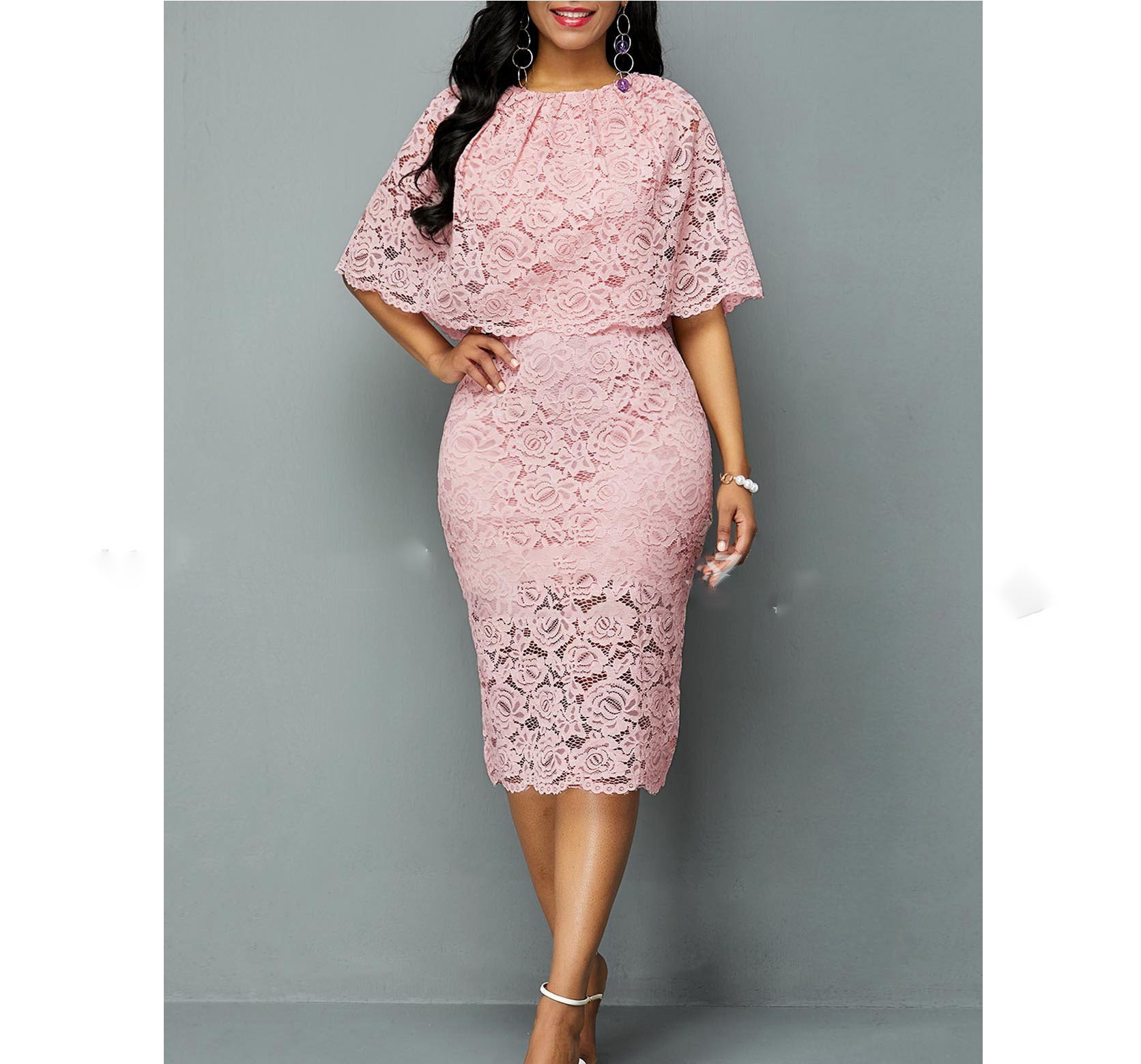 MD African Lace Maxi Dress for Women | Luxury Dashiki & Ankara Wedding Outfit | Plus Size 4XL 5XL Lace Robe | Elegant African Party Gown & Formal Wear