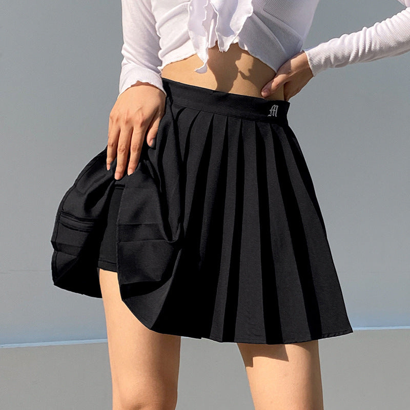 Women’s White Pleated Mini Skirt | Elastic High-Waist Short Skirt | Trendy Preppy A-Line Tennis Skirt | Casual Sporty Summer Mini Skirt | 2026 High-Fashion Minimalist White Skater Skirt