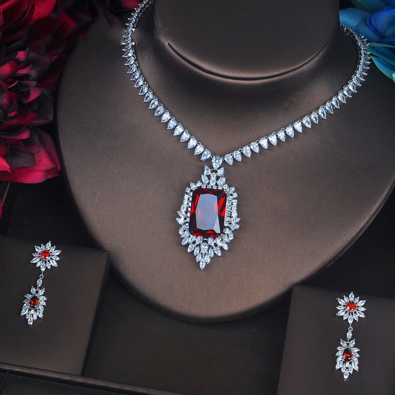 Luxury Toast Clothing Matching Jewelry Set | Elegant Earrings & Necklace Gift Set | Women’s Festive Fashion Jewelry for Weddings & Parties | Sophisticated Statement Accessory Set