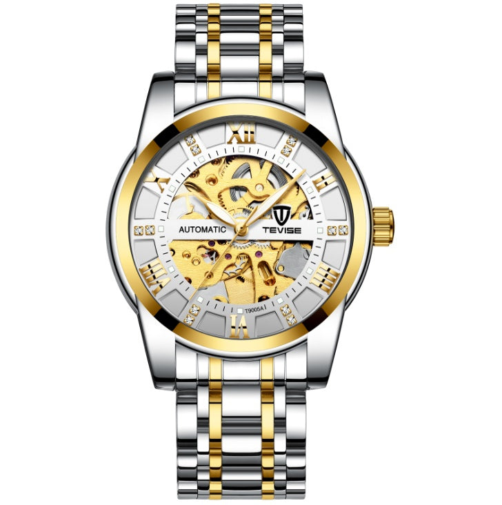 Men’s Luxury Automatic Mechanical Watch | Hollow Skeleton Design Waterproof Wristwatch | Premium Self-Winding Transparent Timepiece | Men's High-Sense Fashion Mechanical Watch