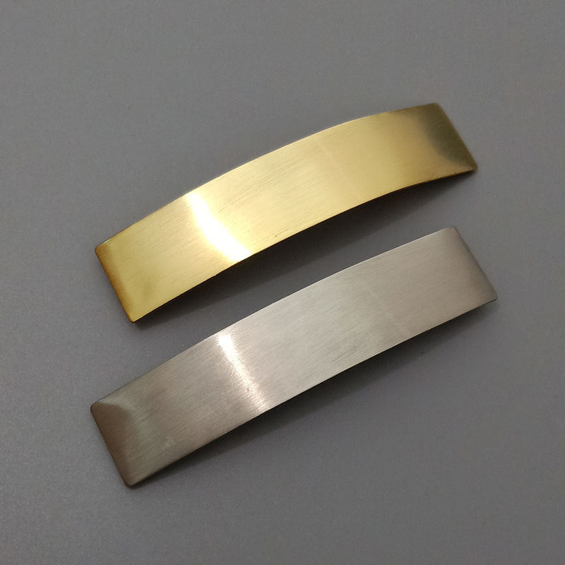 Brushed Metal Minimalist Barrettes | European & American Style Geometric Hair Clip | Normcore Temperament Ponytail Clip | Modern Ins Fashion Matte Hair Accessory