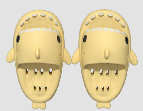 Shark Slippers with Drain Holes | High-Sense Quick-Drying Shower Shoes | Trendy Minimalist EVA Pool Shark Slides | Luxury-Label Statuesque Radiant Beach Sandals | 2026 High-Fashion Emerald-Luxe Essential
