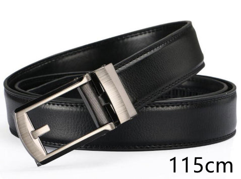 Men's Automatic Buckle Two-layer Cowhide Leather Belt