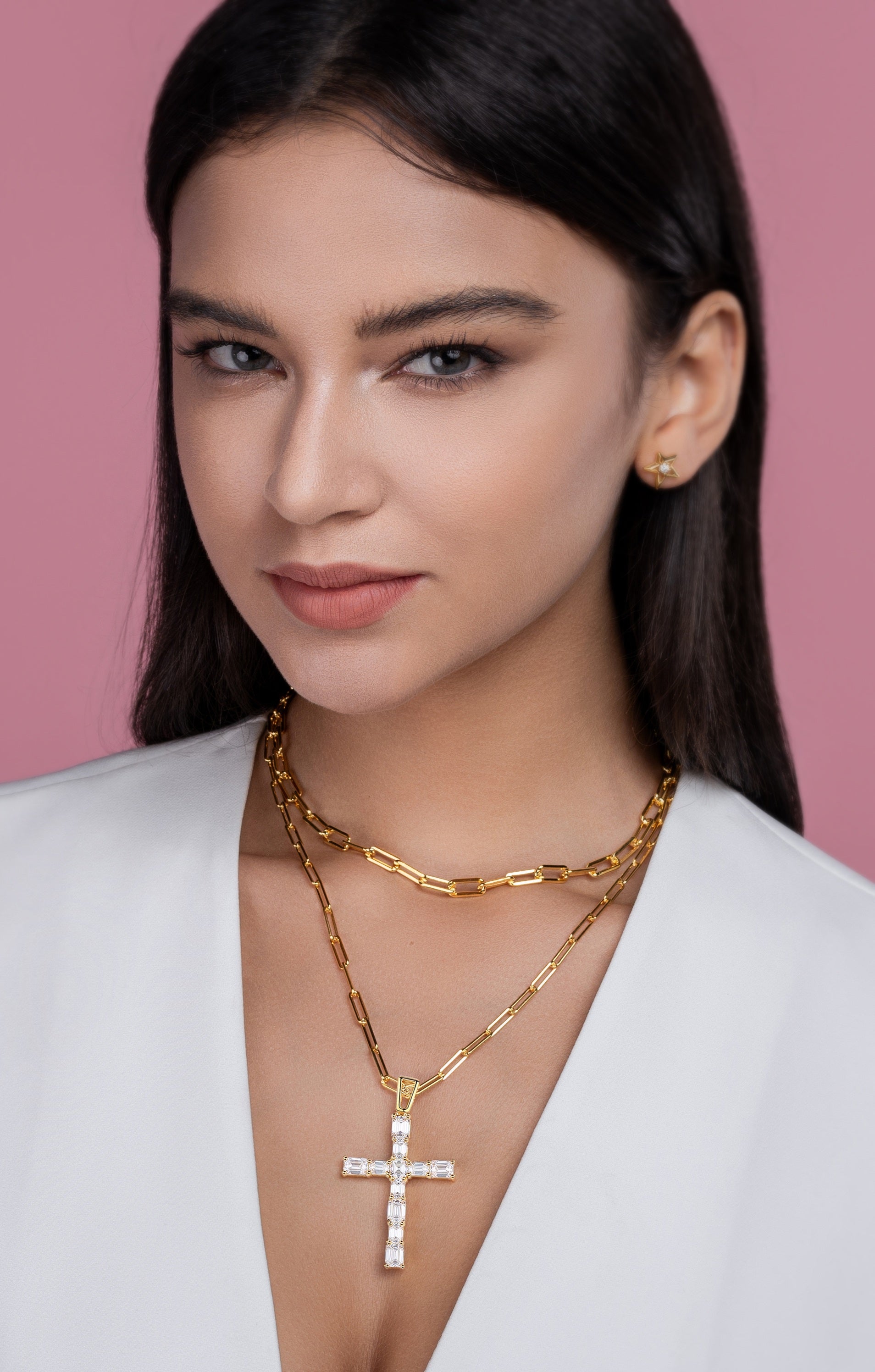 Top Quality Moissanite Pendant Necklace | S925 Sterling Silver Gold Plated Collar Chain | Luxurious Minimalist Jewelry for Women | Sparkling Solitaire Moissanite Neckpiece