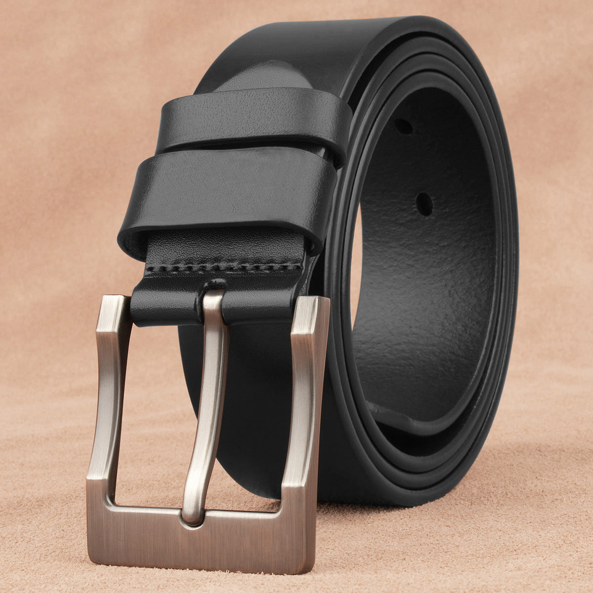 Men’s Pin Buckle Business Casual Belt | High-Sense Professional Simple Waistband | Trendy Minimalist Top-Layer Leather Belt | Luxury-Label Statuesque Men’s Accessory | 2026 High-Fashion Radiant Urban Essential