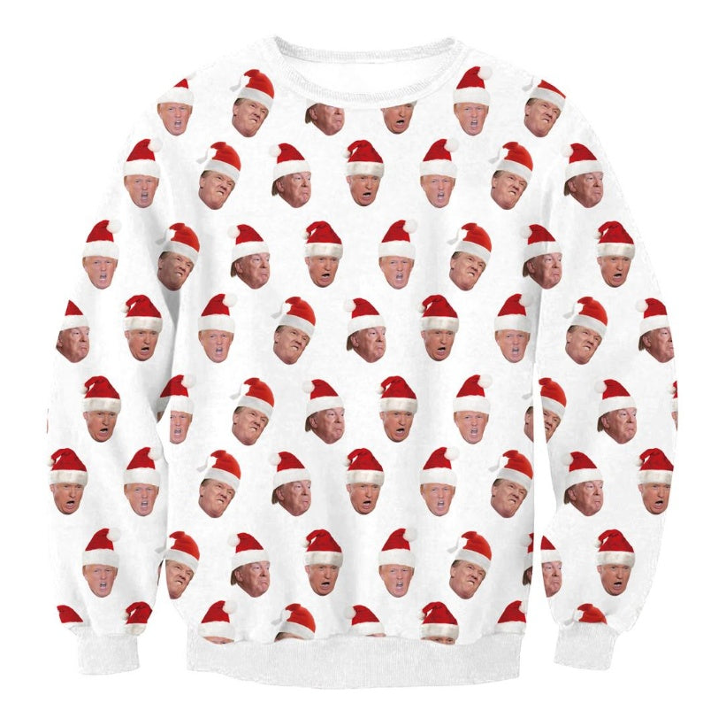 Funny Ugly Christmas Sweater | Vacation Santa & Elf Festive Top | Unisex Holiday Party Sweater for Men & Women | Cozy Autumn Winter Graphic Pullover | 2026 Trendy Xmas Vacation Themed Clothing