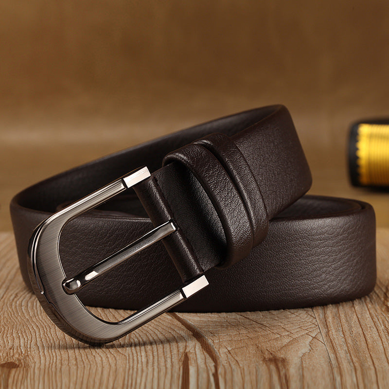 Men’s Classic Pin Buckle Leather Belt | Casual High-Quality Fashion Belt for Men | Durable Everyday Waistband | Trendy Men’s Business & Casual Belt