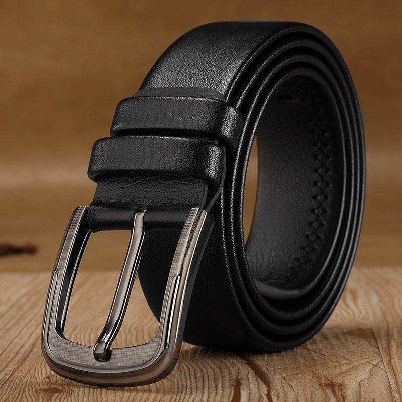 Men’s Classic Pin Buckle Leather Belt | Casual High-Quality Fashion Belt for Men | Durable Everyday Waistband | Trendy Men’s Business & Casual Belt