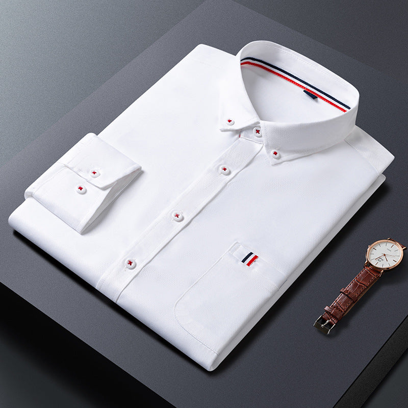 Men's Premium Business Casual Dress Shirt | Fashionable Slim Fit Long Sleeve Men's Clothes | Wrinkle-Resistant Daily Wear Shirt for Men