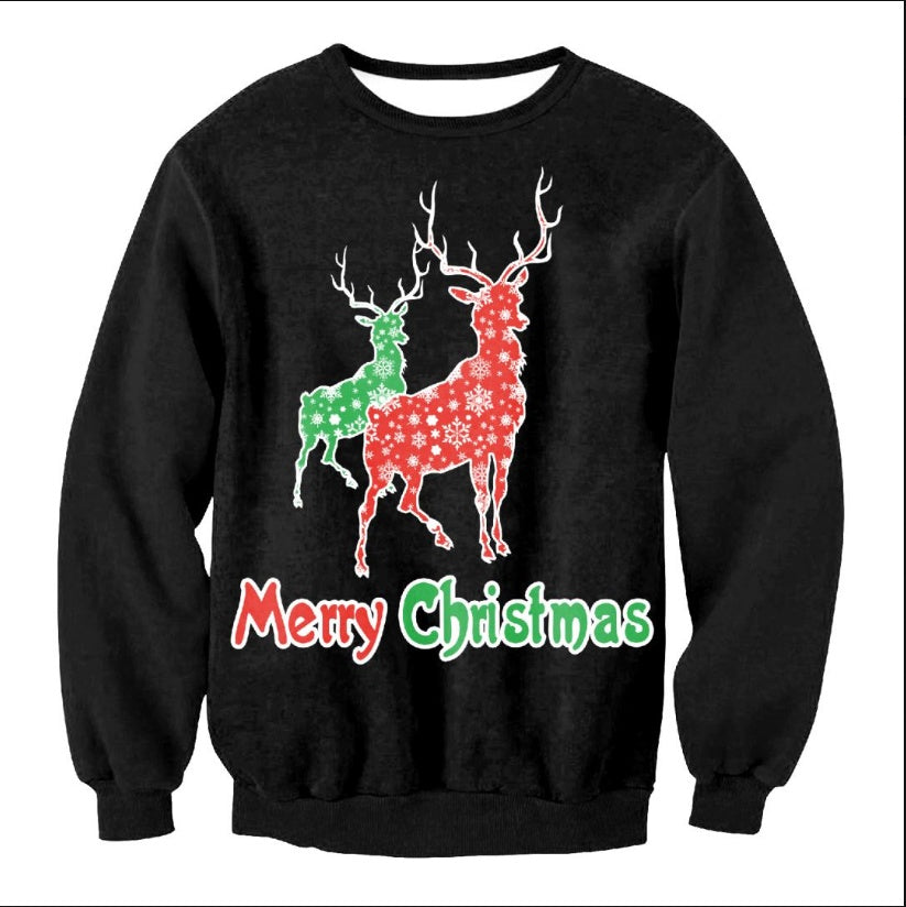 Funny Ugly Christmas Sweater | Vacation Santa & Elf Festive Top | Unisex Holiday Party Sweater for Men & Women | Cozy Autumn Winter Graphic Pullover | 2026 Trendy Xmas Vacation Themed Clothing