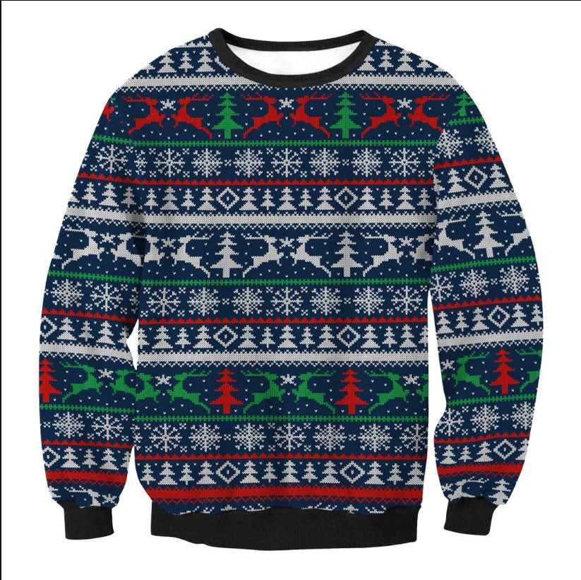 Funny Ugly Christmas Sweater | Vacation Santa & Elf Festive Top | Unisex Holiday Party Sweater for Men & Women | Cozy Autumn Winter Graphic Pullover | 2026 Trendy Xmas Vacation Themed Clothing