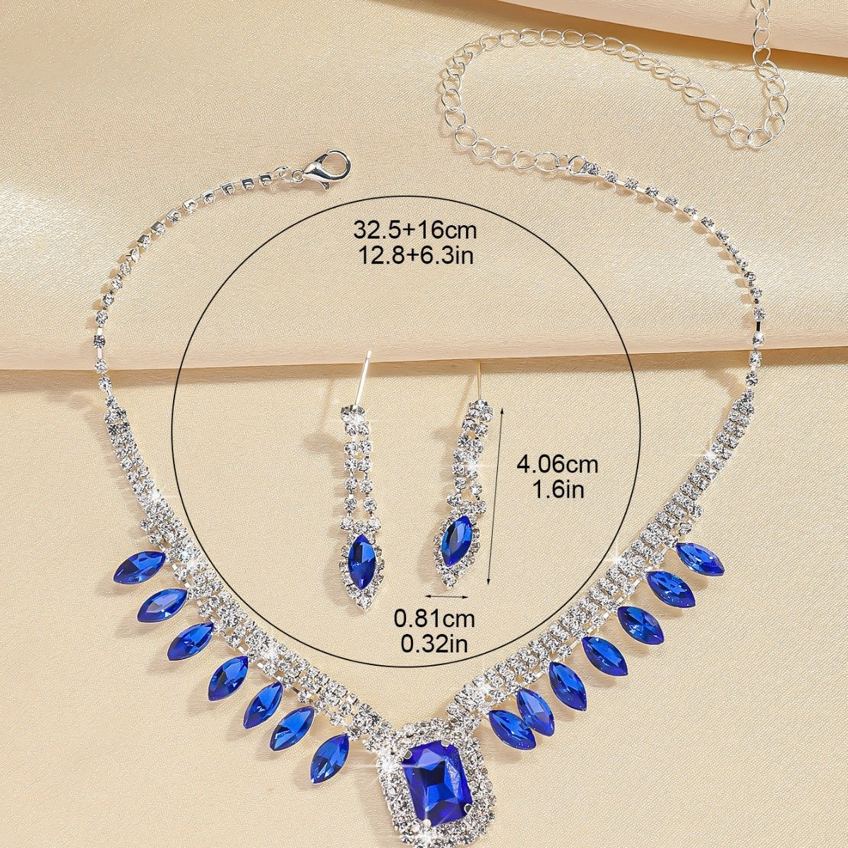Women’s Banquet Elegant Necklace & Earring Suit | High-Sense Formal Jewelry Set | Trendy Minimalist Crystalline Evening Suit | Luxury-Label Statuesque Gala Accessory | 2026 High-Fashion Radiant Ceremony Essential