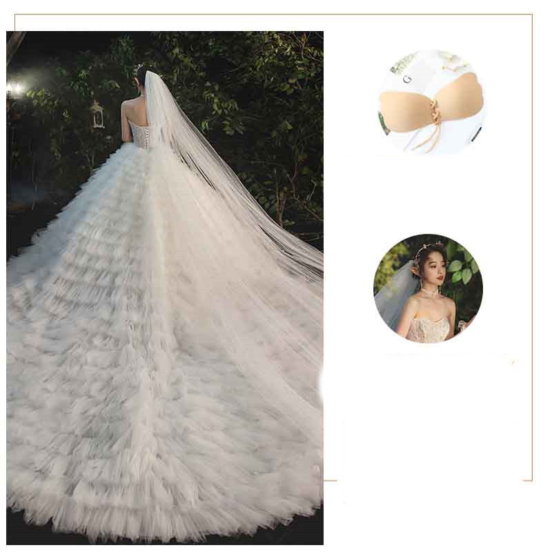 Women’s Temperament Fashion Large Trailing Dress | Elegant Breasted Evening Gown | Sophisticated High-Sense Party Dress with Train | Formal Red Carpet Gala Outfit | 2026 Luxury Occasion Wear