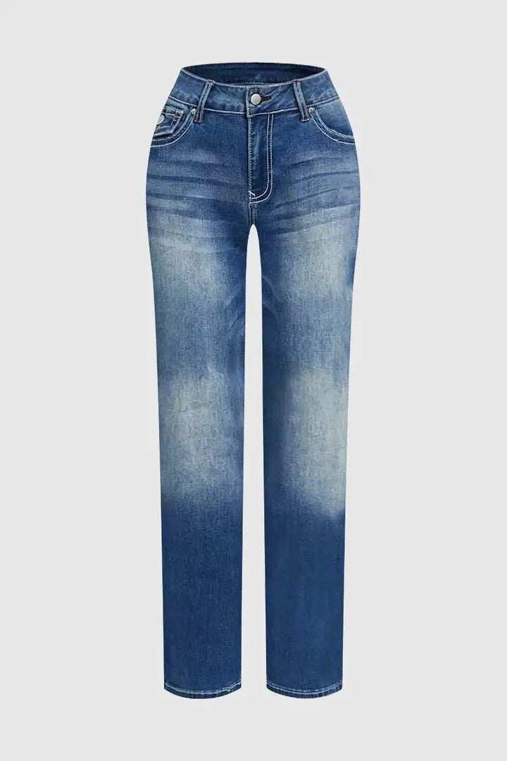 casual straight leg jeans