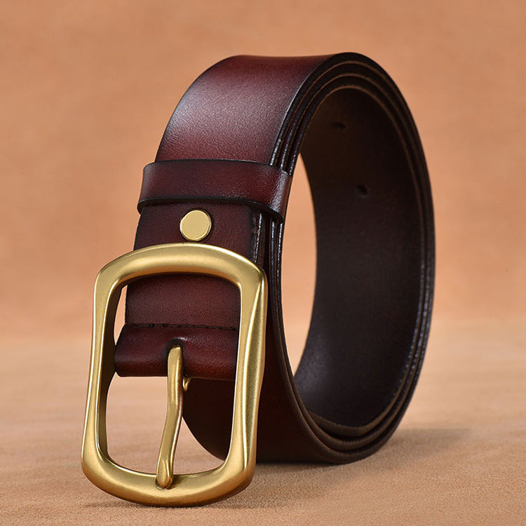 Versatile Leather Belt for Men | Genuine Premium Leather Waist Belt | Classic Formal & Casual Men’s Belt | Durable High-Sense Leather Accessory | 2026 Trendy Luxury Men’s Belt with Zinc Alloy Buckle