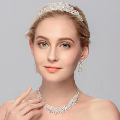 Luxury Wedding Jewelry Set for Women | Elegant Crystal Necklace & Earrings Suite | Modern Bridal Jewelry Accessories | Trendy Sparkly Formal Evening Set | 2026 High-Fashion Wedding Guest Jewelry