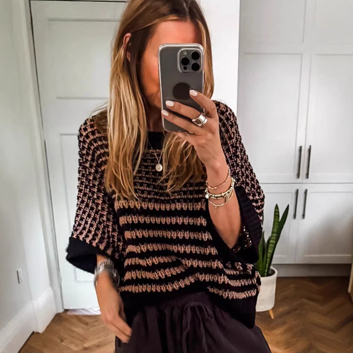 Women’s Relaxed Fit Crew Neck Sweater | Stylish Versatile Knitted Pullover | Casual Soft-Touch Daily Sweater | Modern Minimalist Long-Sleeve Top for Women | 2026 Winter Essentials Knitwear