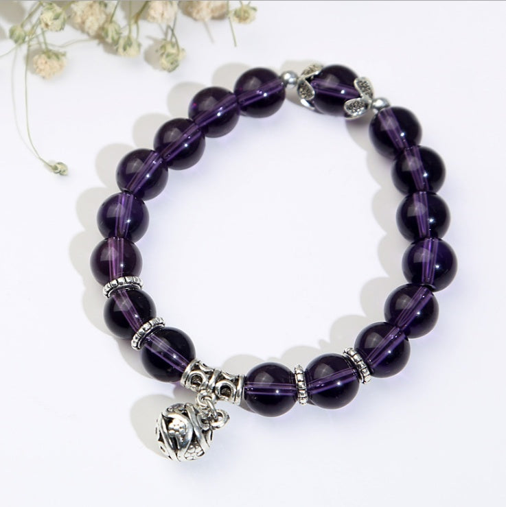 Natural Opal Beads Bracelet for Women | Vintage Stainless Steel Crystal Bracelet | Elegant Iridescent Stone Beaded Wristband | Luxury Boho-Chic Jewelry Gift for Her