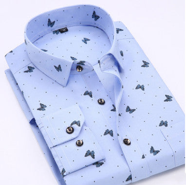 Men's Premium Floral Print Dress Shirt | Slim Fit Long Sleeve Flower Patterned Shirt | Stylish Hawaiian Vibe Casual Shirt for Men