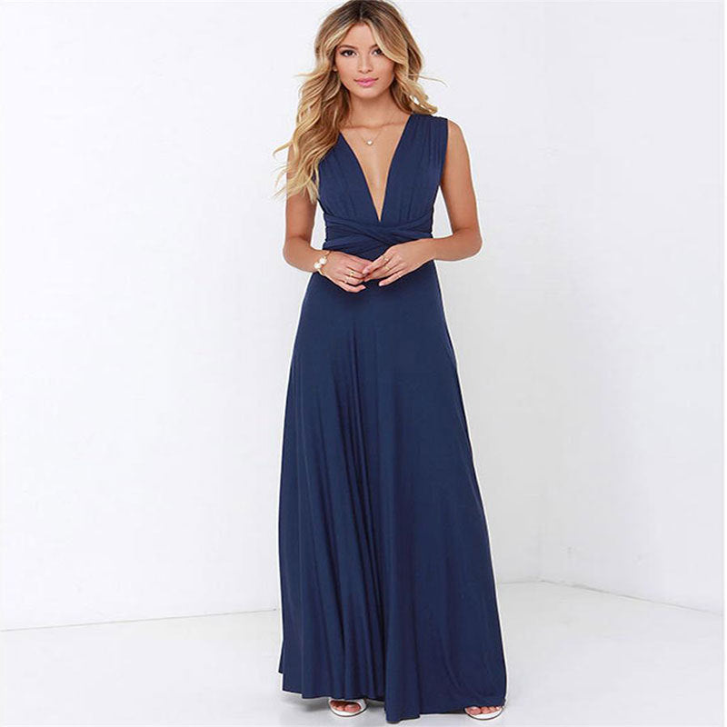 Women’s Multiway Backless Maxi Dress | Versatile Infinity Bridesmaid Dress | Summer Boho Floor-Length Party Gown |Bandage Clubwear Maxi | 2026 Convertible Evening Dress for Women