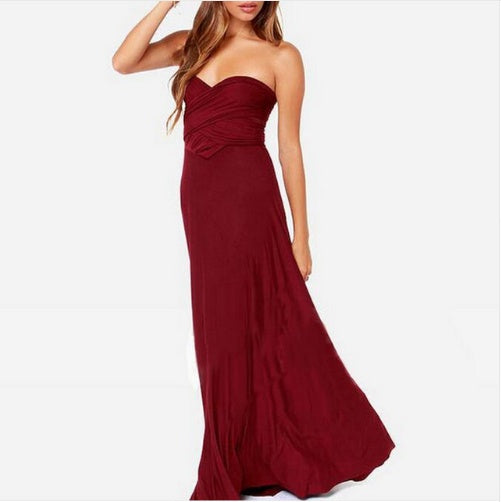 Women’s Multiway Backless Maxi Dress | Versatile Infinity Bridesmaid Dress | Summer Boho Floor-Length Party Gown |Bandage Clubwear Maxi | 2026 Convertible Evening Dress for Women