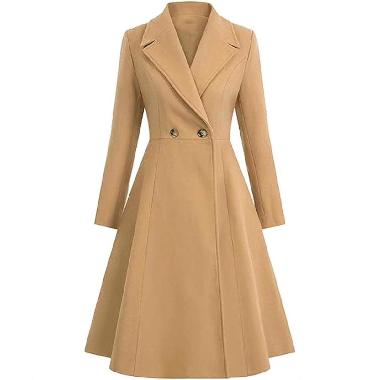 Women’s Classic Double-Breasted Trench Coat | Elegant Long Lapel Overcoat with Belt | Timeless Waterproof Autumn & Winter Jacket | High-Sense Professional Long Coat | 2026 British Style Trench for Women