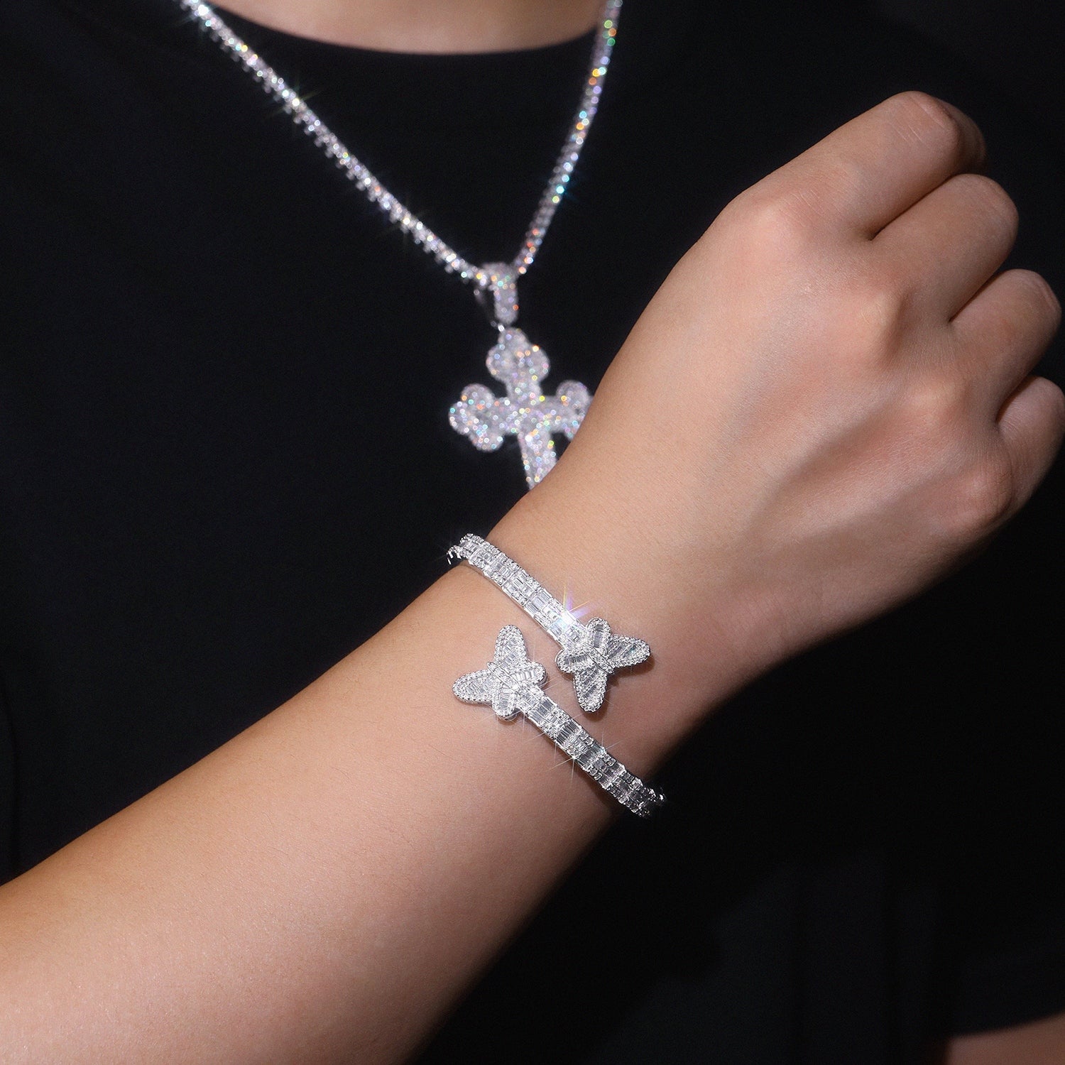 Luxury Top-Quality Moissanite Bracelet | S925 Sterling Silver with Platinum Plating | Elegant VVS Moissanite Tennis Bracelet | Trendy Conflict-Free Diamond Alternative Jewelry