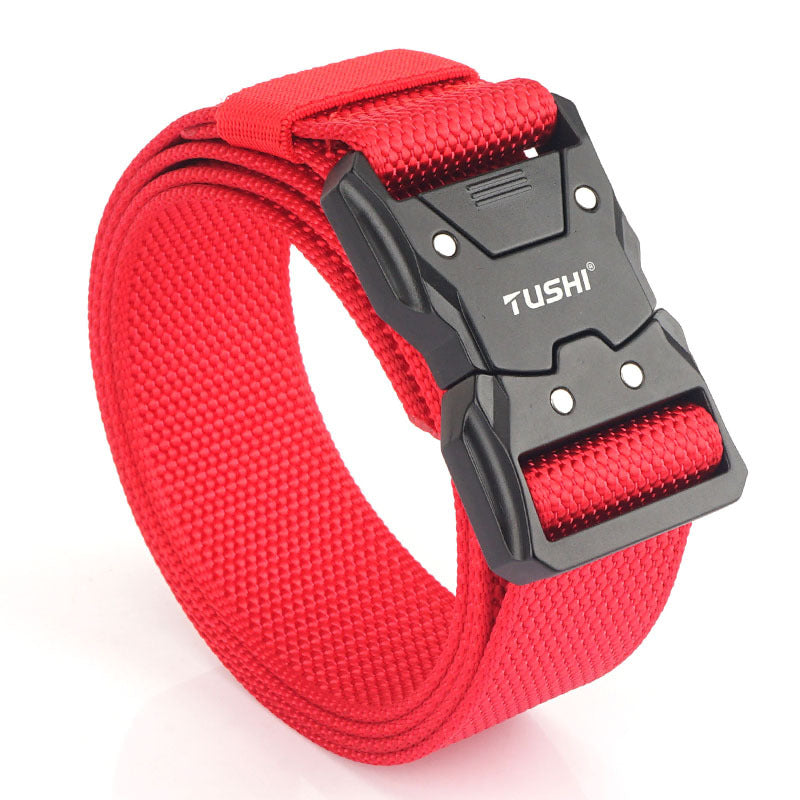 Quick Release Release Buckle Leisure Men's Leather Belt