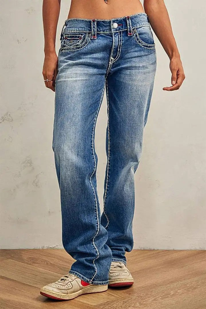 casual straight leg jeans