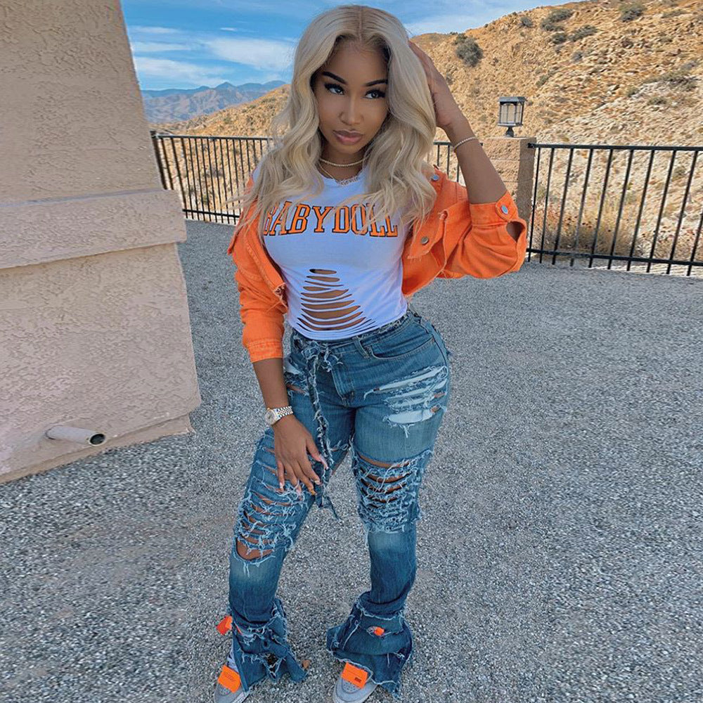 Women’s Cropped Bodycon Denim Jacket | Streetwear Slim-Fit Jeans Jacket | Trendy Short Denim Outwear for Women | Casual High-Waist Wash Denim Coat