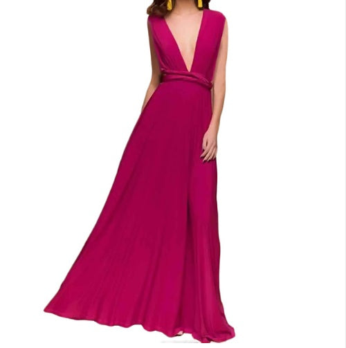 Women’s Multiway Backless Maxi Dress | Versatile Infinity Bridesmaid Dress | Summer Boho Floor-Length Party Gown |Bandage Clubwear Maxi | 2026 Convertible Evening Dress for Women