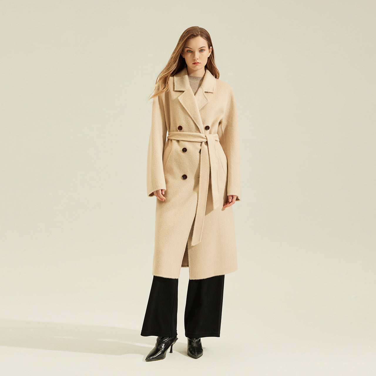 Women’s Premium Camel Coat | Reversible Genuine Woolen Jacket | Luxury Double-Sided Camel Hair Overcoat | Elegant Winter Warm Reversible Parka | 2026 High-End Luxury Outerwear Collection