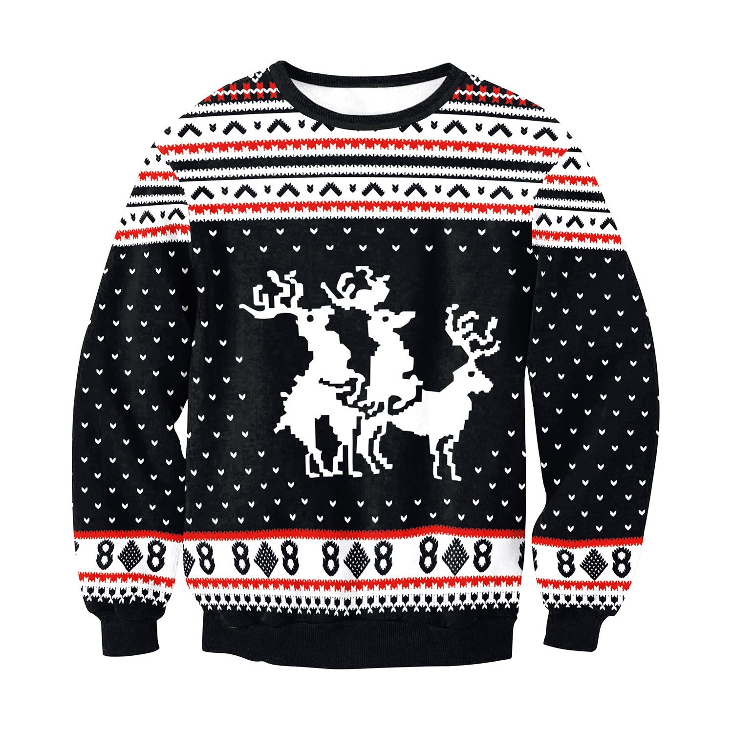 Funny Ugly Christmas Sweater | Vacation Santa & Elf Festive Top | Unisex Holiday Party Sweater for Men & Women | Cozy Autumn Winter Graphic Pullover | 2026 Trendy Xmas Vacation Themed Clothing