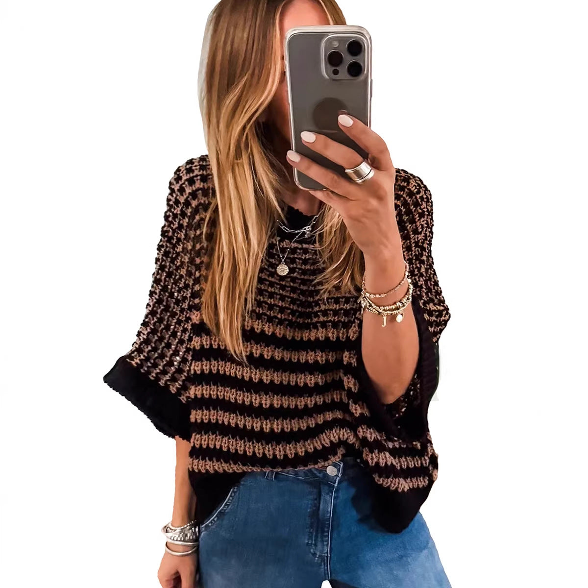 Women’s Relaxed Fit Crew Neck Sweater | Stylish Versatile Knitted Pullover | Casual Soft-Touch Daily Sweater | Modern Minimalist Long-Sleeve Top for Women | 2026 Winter Essentials Knitwear