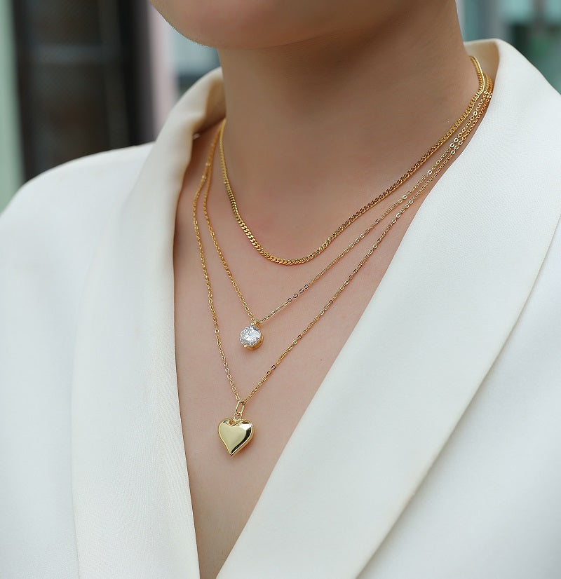 2 Carat Luxury Moissanite Pendant Necklace | S925 Sterling Silver 18K Gold Plated | Minimalist Trend Diamond Alternative Jewelry for Women