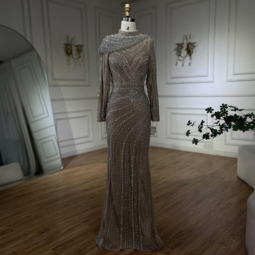 Elegant Fishtail Slim Fit Women’s Dress | Sophisticated Mermaid Silhouette Midi Dress | High-Sense Bodycon Evening Gown | Chic Professional & Cocktail Party Dress