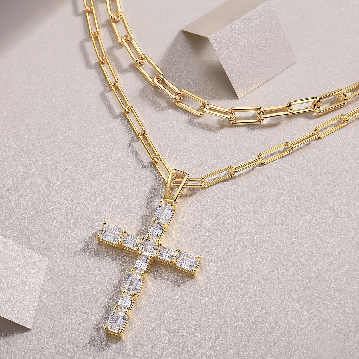 Top Quality Moissanite Pendant Necklace | S925 Sterling Silver Gold Plated Collar Chain | Luxurious Minimalist Jewelry for Women | Sparkling Solitaire Moissanite Neckpiece